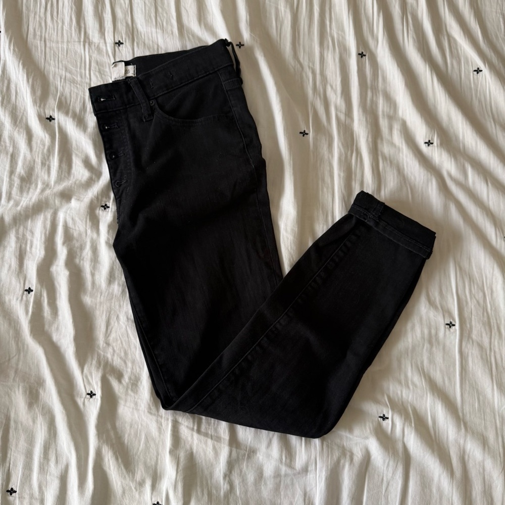 Madewell Classic Black Jeans 9”‎ Mid Rise Skinny Size 29